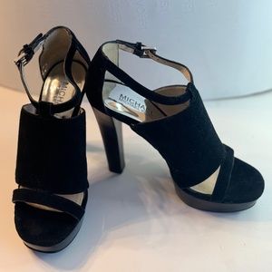 Michael Kors black Suede platform size 6M